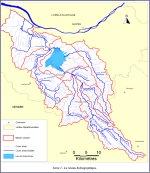 Carte des rivières appartenant au bassin versant du lac de Grandlieu